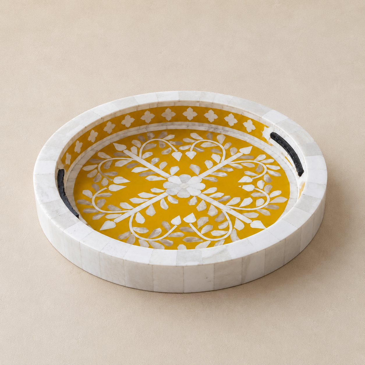 Bandeja Bone Inlay Hecha a Mano en India · Bone Inlay · India · Kalathia