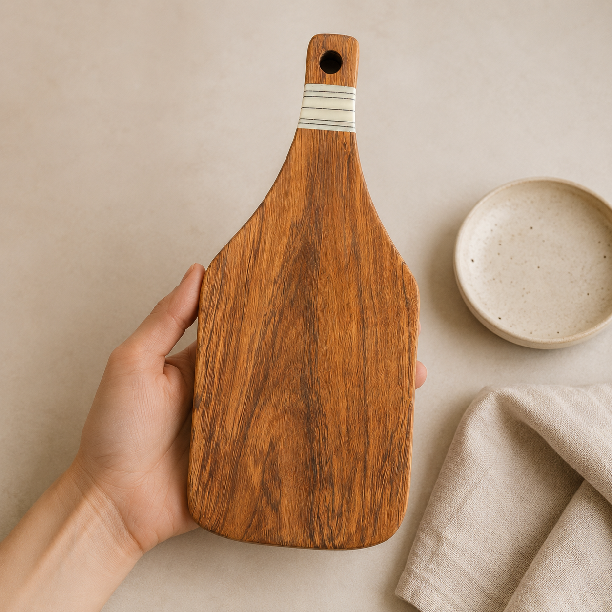 Tabla de Madera de Olivo Hecha a Mano en Kenia · Madera de Olivo · Kenia · Kalathia